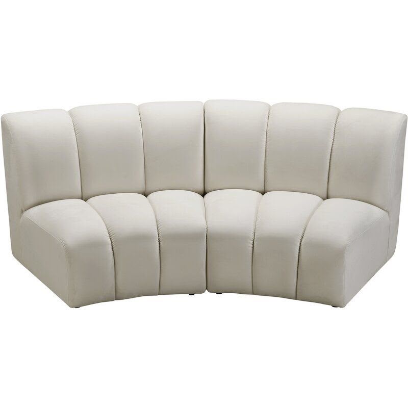 Benjara Theo Armless Curved Accent Chair - Image 2