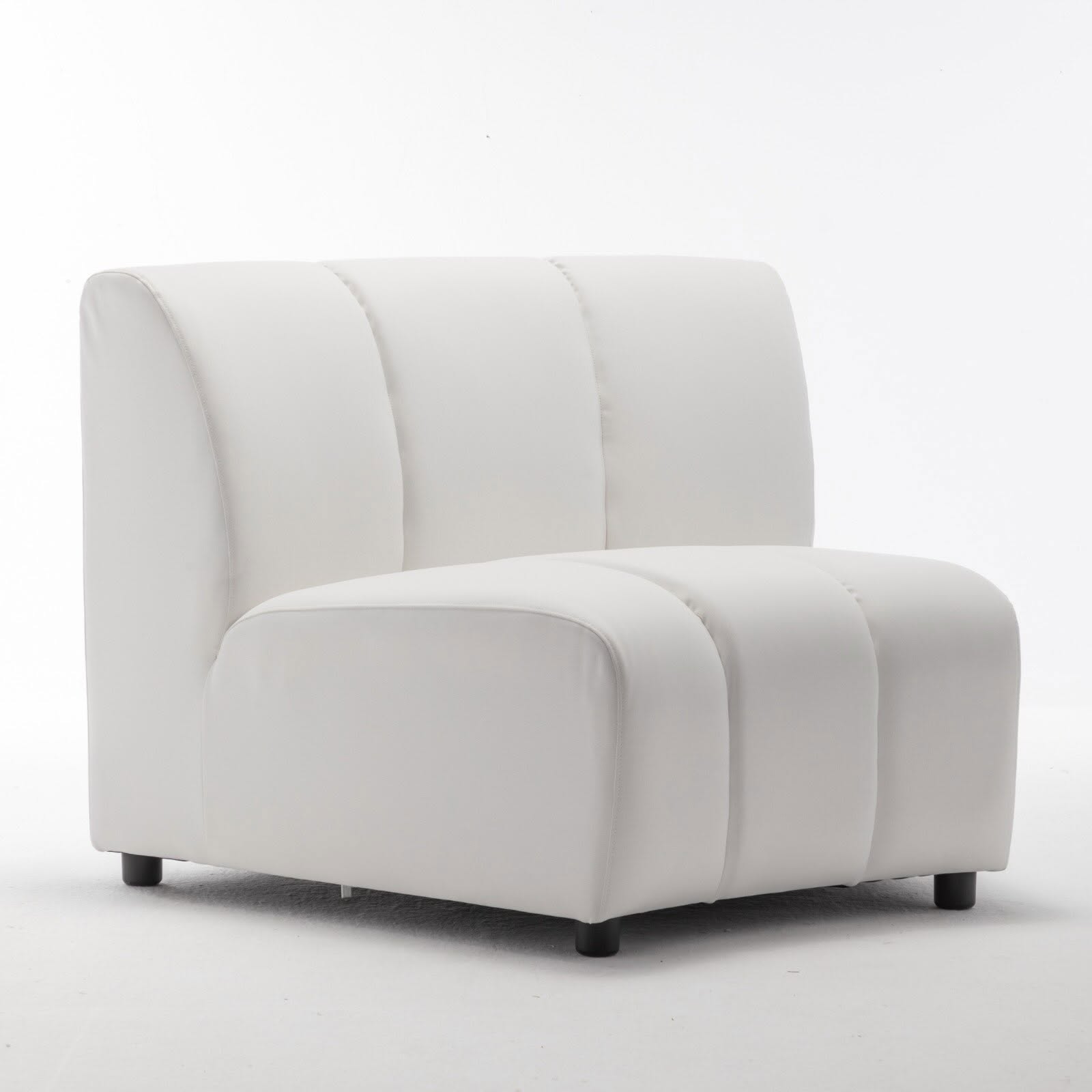 Benjara Theo Armless Curved Accent Chair